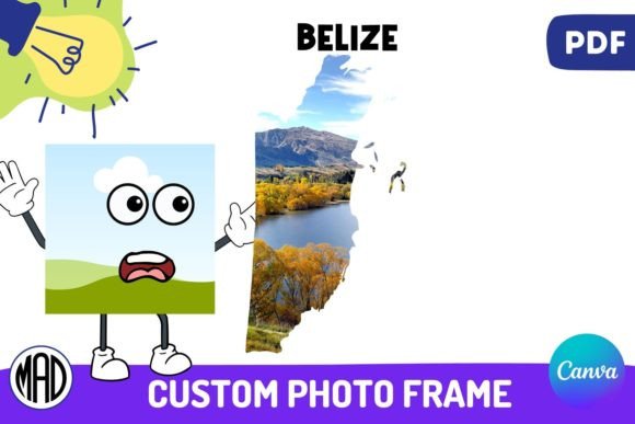 Belize Map Canva Photo Frame in PDF: A Creative Tool for Every Occasion