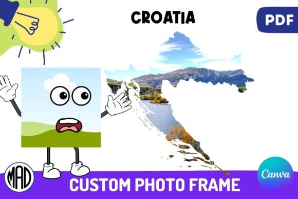 Customizing Memories with the Croatia Map Canva Photo Frame in PDF