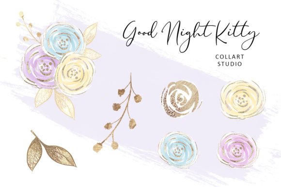 Cute Floral Illustrations, Good Night