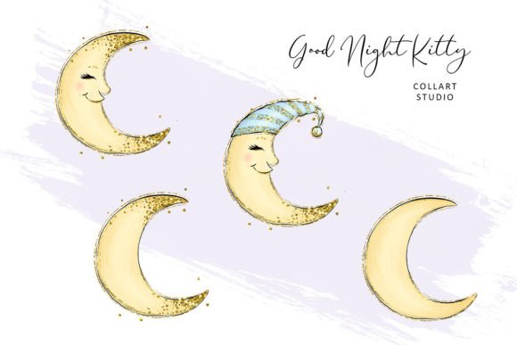 Cute Moon Illustrations Good Night