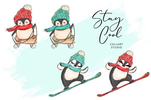 Cute Penguins, Winter Illustrations: A Strategic Resource for Creative and Practical Use