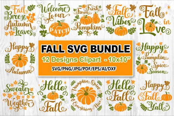 Fall Vibes Seasonal Decor SVG Bundle: A Creative Resource for DIY Enthusiasts