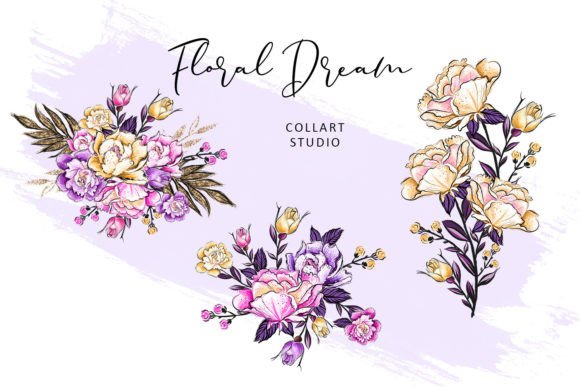 Floral Set, Flowers Illustrations, Roses: A Creative Resource for Designers and Artists