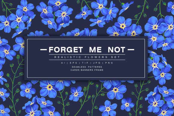 Forget Me Not Floral Set: A Versatile Resource for Designers