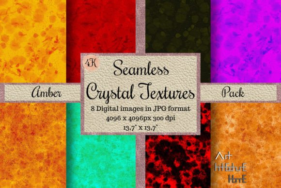 Seamless Crystal Textures - Amber Pack