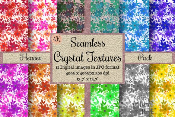 Seamless Crystal Textures - Heaven Pack: A Versatile Resource for Designers and Creators