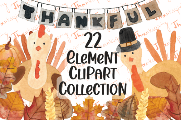 Thankful Fall Clipart Collection – A Creative Resource for Designers and Educators