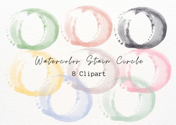 Watercolor Circle Stain Art