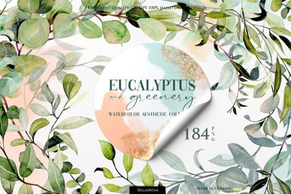 Watercolor Eucalyptus and Greenery: A Fresh Floral Collection for Creative Designers