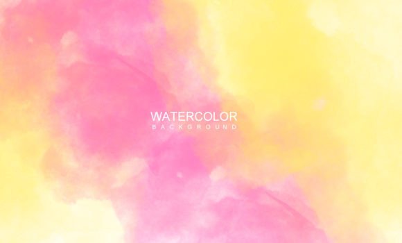 Yellow Pink Watercolor Background